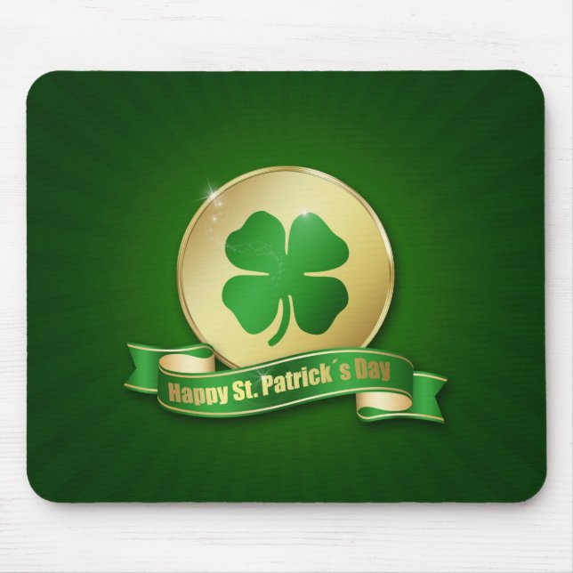 St. Patrick's Day Coin Shamrock Mouse Pad (Front)