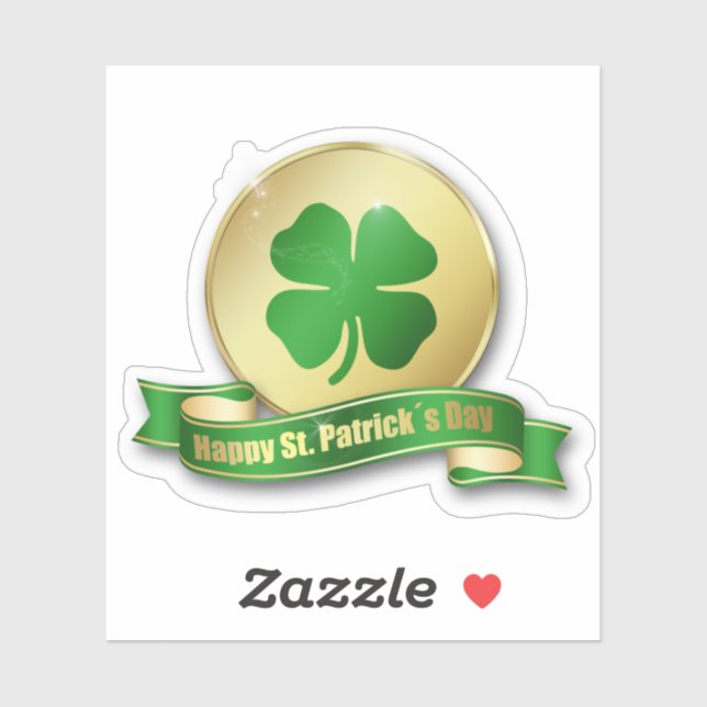 St. Patrick's Day Coin Shamrock Sticker (Sheet)