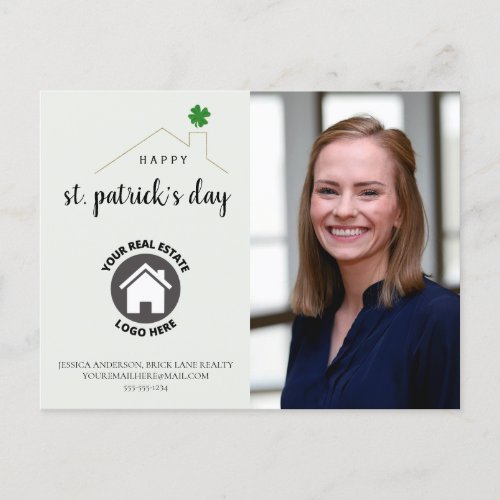 St Patricks Day Contact Info Realty  Postcard