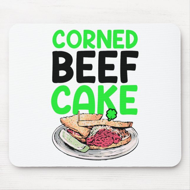 St. Patricks Day Corned Beef Cabbyge Lover Paddy D Mouse Pad (Front)
