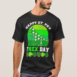 St Patricks Day Costume Kids Dinosaur Happy Funny T-Shirt