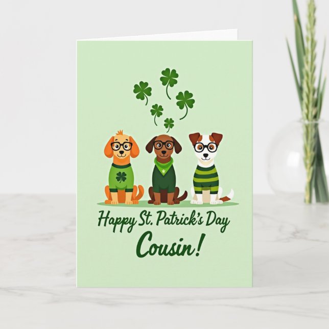 St Patricks Day Cousin Card (Front)