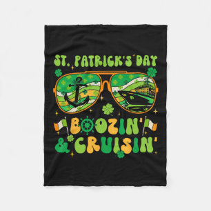 St Patricks Day Cruise Matching Cruising Boozing D Fleece Blanket
