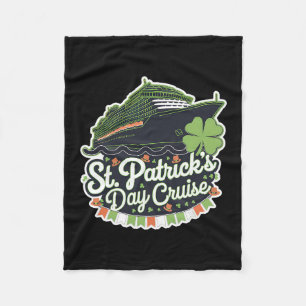St Patrick's Day Cruise Ship Cruising Shamrock Iri Fleece Blanket