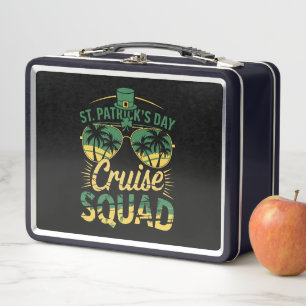 St Patrick's Day Cruise Squad Family Matching Metal Lunch Box