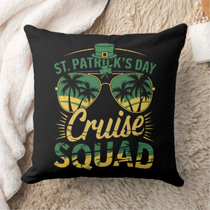 St Patrick's Day Cruise Squad Family Matching Throw Pillow