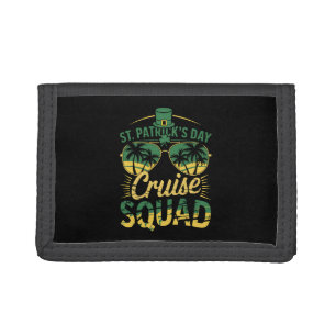 St Patrick's Day Cruise Squad Family Matching Tri-fold Wallet