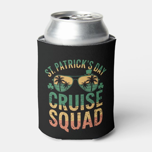 St Patrick's Day Cruise Squad Funny Family Matchin Can Cooler (Can Front)