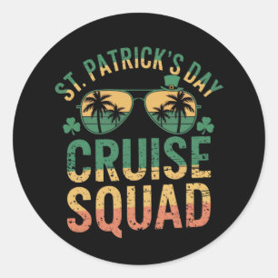 St Patrick's Day Cruise Squad Funny Family Matchin Classic Round Sticker