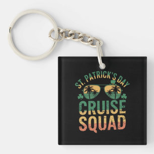 St Patrick's Day Cruise Squad Funny Family Matchin Keychain