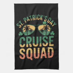 St Patrick's Day Cruise Squad Funny Family Matchin Kitchen Towel