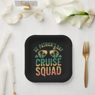 St Patrick's Day Cruise Squad Funny Family Matchin Paper Plates