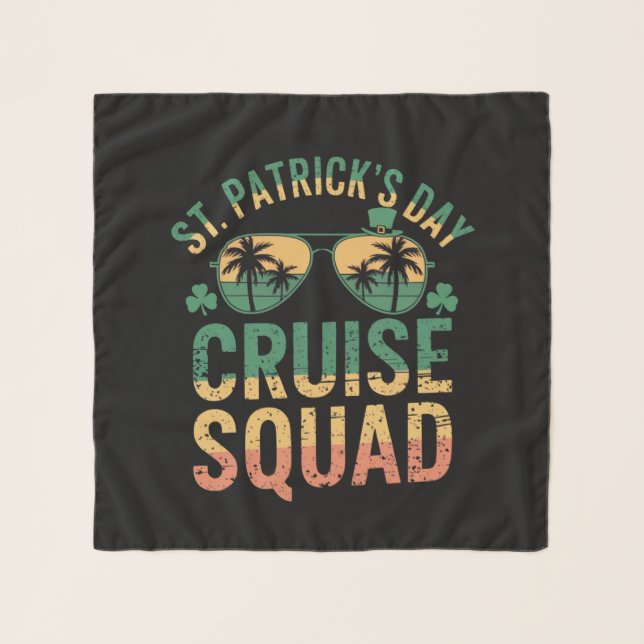 St Patrick's Day Cruise Squad Funny Family Matchin Scarf (Front)