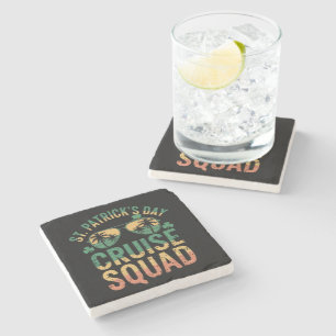 St Patrick's Day Cruise Squad Funny Family Matchin Stone Coaster
