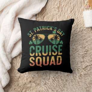 St Patrick's Day Cruise Squad Funny Family Matchin Throw Pillow