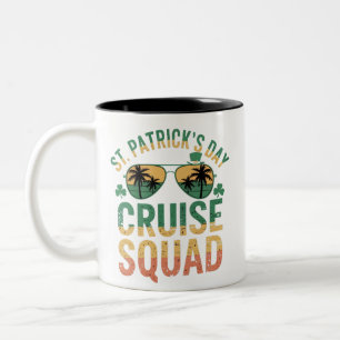 St Patrick's Day Cruise Squad Funny Family Matchin Two-Tone Coffee Mug