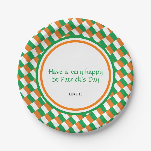 ST PATRICK'S DAY Custom Celebration Paper Plates (Front)