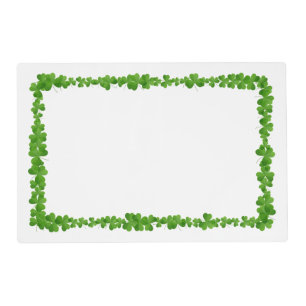 St. Patrick's Day Custom Clover Placemat