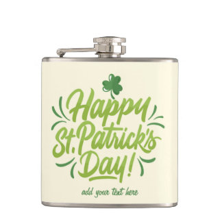 St. Patrick's Day Custom Flask Green Beer Mug