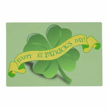 St Patrick's Day Custom Placemat by GrannysPlace at Zazzle