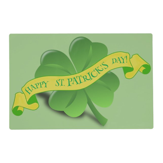 St Patrick's Day Custom Placemat (Front)