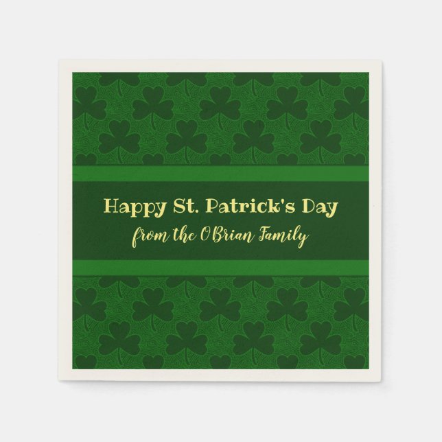 St. Patrick's Day Customized Napkins (Front)
