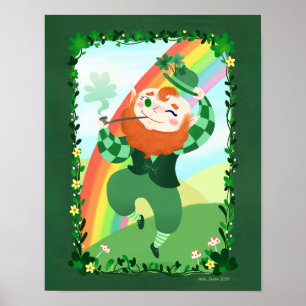 St. Patrick's Day Cute Leprechaun Art Print