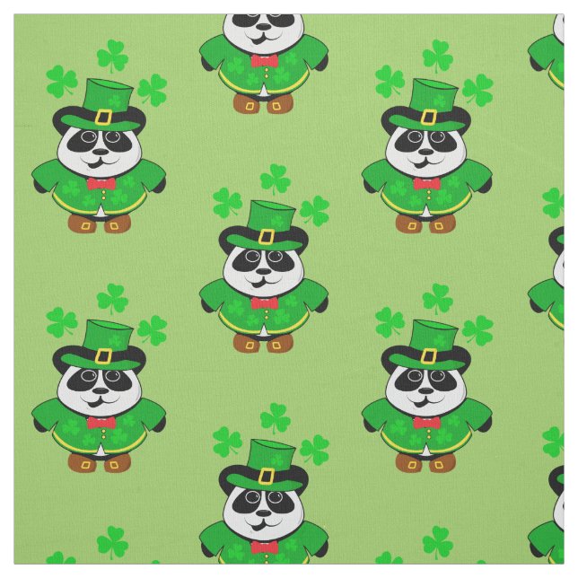 St Patricks Day Cute Leprechaun Bear Fabric (Swatch)