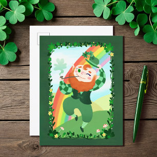 St. Patrick's Day Cute Leprechaun Postcard