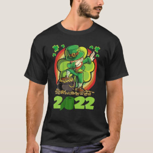 St Patricks Day Dabbing Leprechaun 2022 Boys Kids T-Shirt