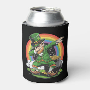 St Patricks Day Dabbing Leprechaun Dab Dance Can Cooler