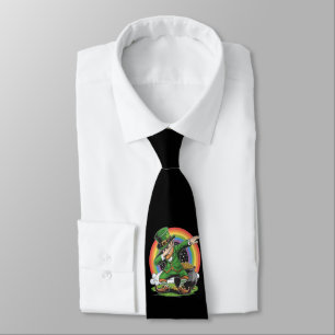 St Patricks Day Dabbing Leprechaun Dab Dance  Neck Tie