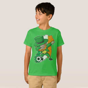 St Patrick's Day Dabbing Leprechaun Soccer Irish T-Shirt