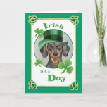 St. Patrick's Day Dachshund Card