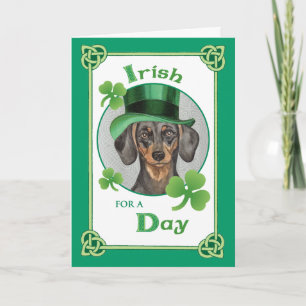 St. Patrick's Day Dachshund Card