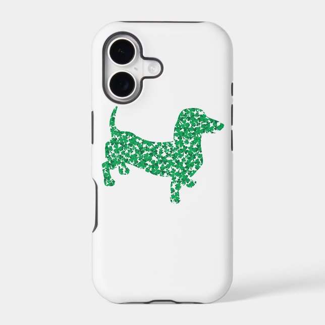 St. Patrick's Day Dachshund Iphone Case (Back)