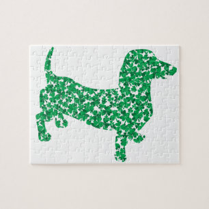 St. Patrick's Day Dachshund Jigsaw Puzzle