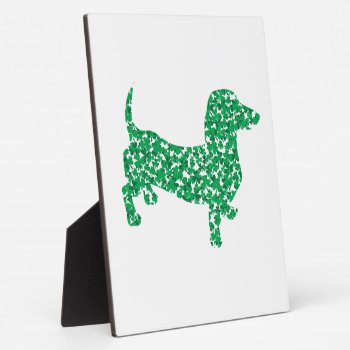St. Patrick's Day Dachshund Plaque by Incatneato at Zazzle