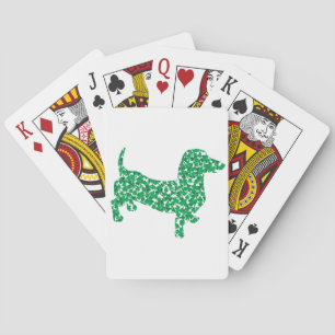 St. Patrick's Day Dachshund Poker Cards
