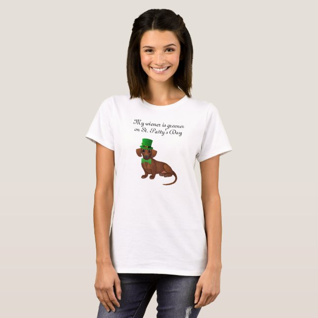 St. Patrick's Day Dachshund Shirt (Front Full)