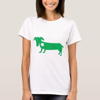 St. Patrick's Day Dachshund T-shirt by totallypainted at Zazzle