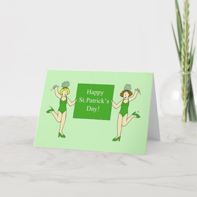 St. Patrick's Day Dancing Ladies Card (Front)