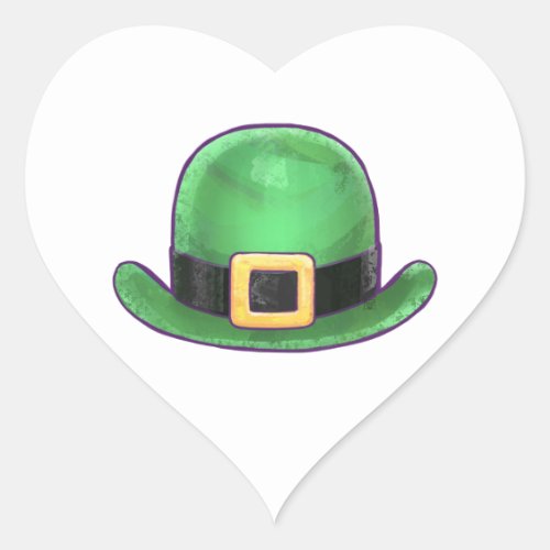 St Patricks Day Derby Hat Heart Sticker