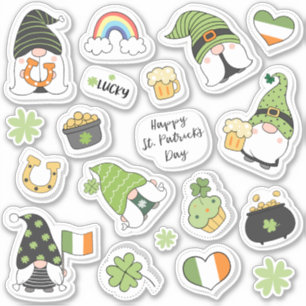 St. Patrick's Day Different Lovable Fun Icons Sticker