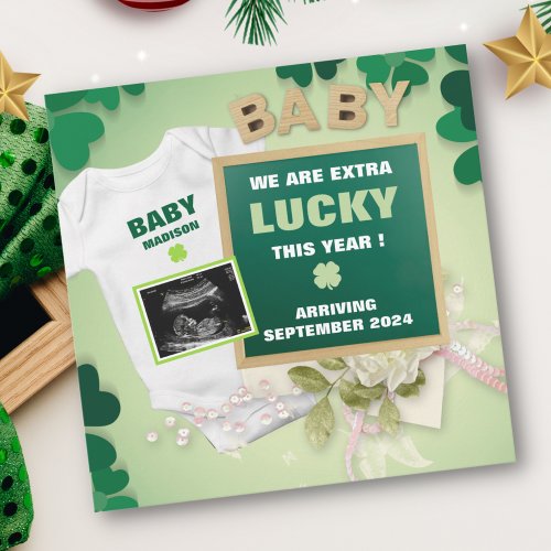 St Patricks day Digital Pregnancy Announcement