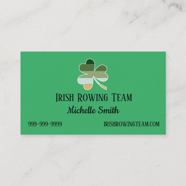 St. Patrick's Day Distressed Lucky Irish Shamrock Business Card (Front)