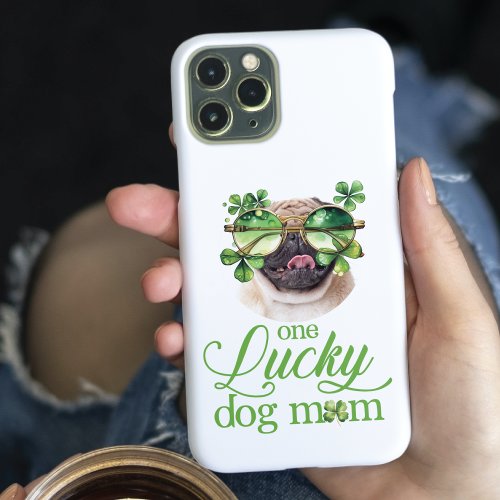 St Patricks Day Dog Mom Funny Custom Photo  iPhone 15 Pro Case