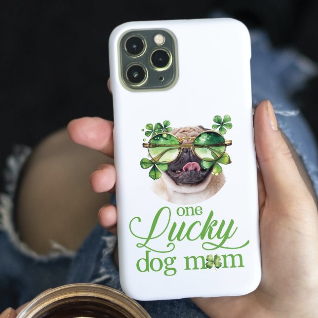 St Patrick's Day Dog Mom Funny Custom Photo  Case-Mate iPhone Case (Creator Uploaded)