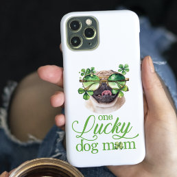 St Patrick&#39;s Day Dog Mom Funny Custom Photo  iPhone 15 Pro Case