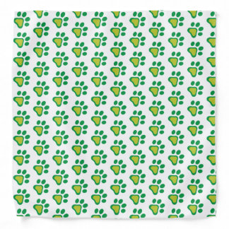 St. Patrick's Day Dog Paw Print Bandana